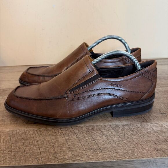 Ecco Men's Slip-on Loafer Cognac size 9 US 43 EUR shoes - Picture 1 of 8